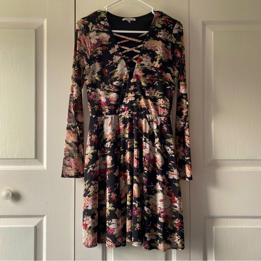 Charlotte Russe Long Sleeve Floral Dress